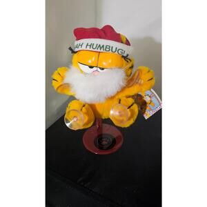 Vintage Dakin Stuck on You Christmas Humbug Garfield Plush 1981 New Old Stock